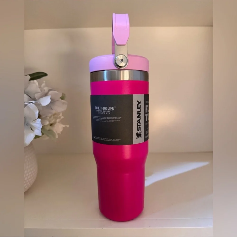 🎉LAST CHANCE🎉Stanley Iceflow Flip Straw 30oz Tumbler Camelia - Picture 6 of 11